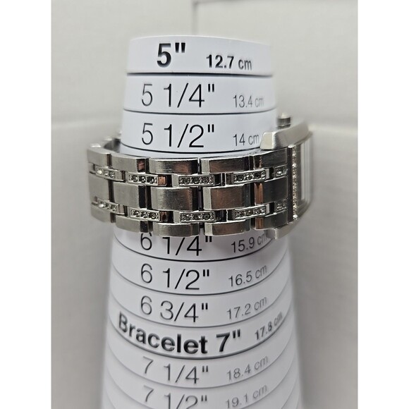 Fossil ES2123 Womens Tank  Brown Dial Crystal Quartz Watch New Battery 5ATM - Picture 7 of 11